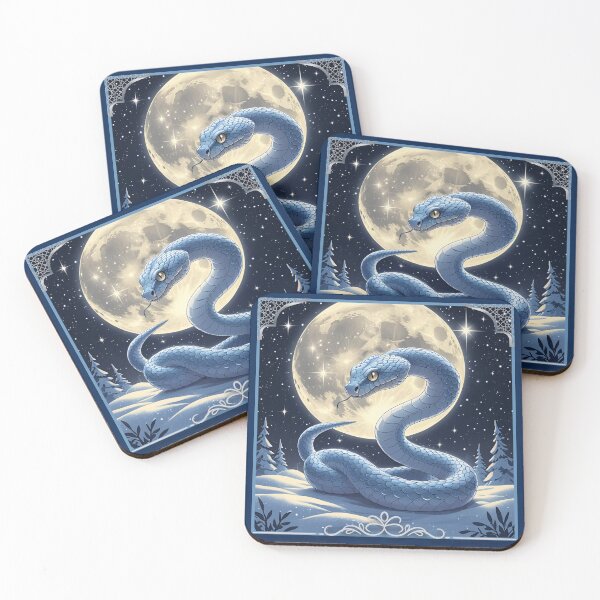 Item preview, Snow Snake During a Full Moon designed and sold by suewen.