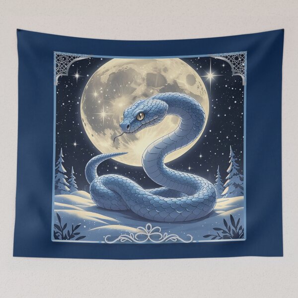 Item preview, Snow Snake During a Full Moon designed and sold by suewen.