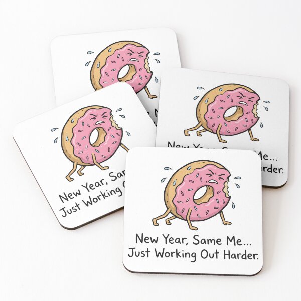 Item preview, New Year Same Me - Grumpy Donut Workout designed and sold by Everyday Epics.