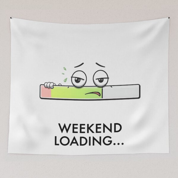 Item preview, Weekend Loading… – Funny Relatable Cartoon Design designed and sold by gavinroyal.