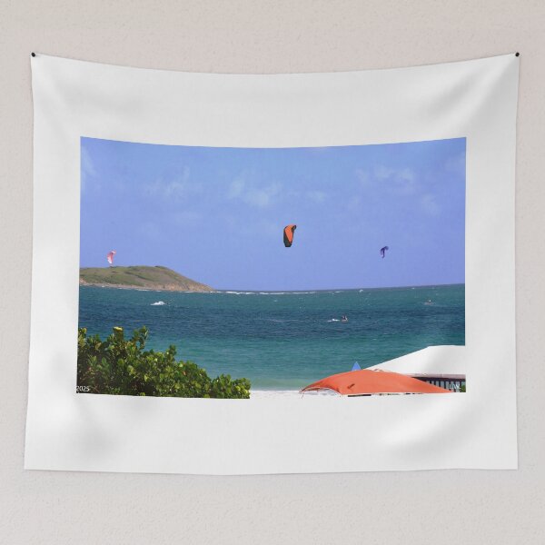 Item preview, Kite Surfers At Orient Bay St. Martin designed and sold by LisaWootenPhoto.