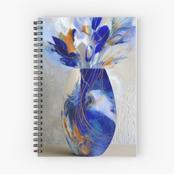 Item preview, Abstract Blue and Gold Vase designed and sold by lautir.