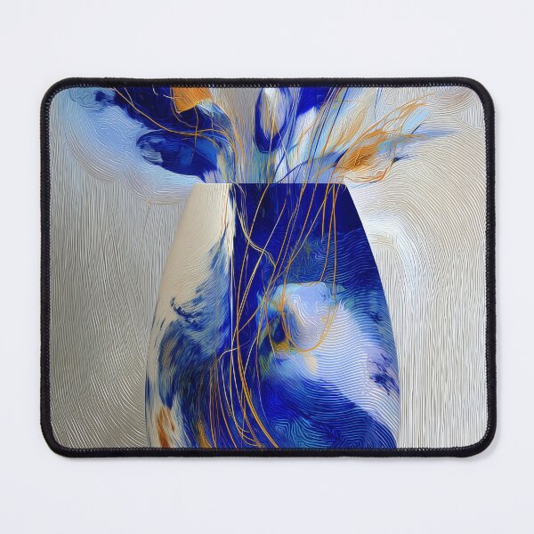 Item preview, Abstract Blue and Gold Vase designed and sold by lautir.