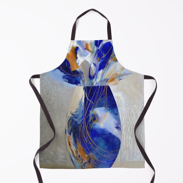 Item preview, Abstract Blue and Gold Vase designed and sold by lautir.