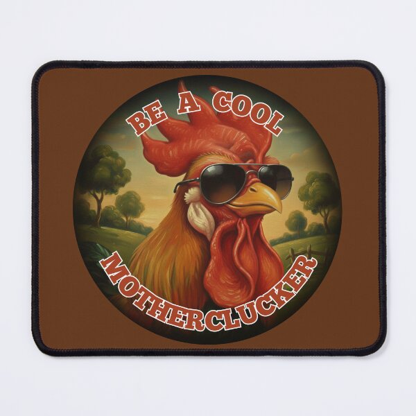Item preview, Be a Cool Motherclucker – Retro Rooster in Sunglasses Graphic designed and sold by Smashed-Ferret.