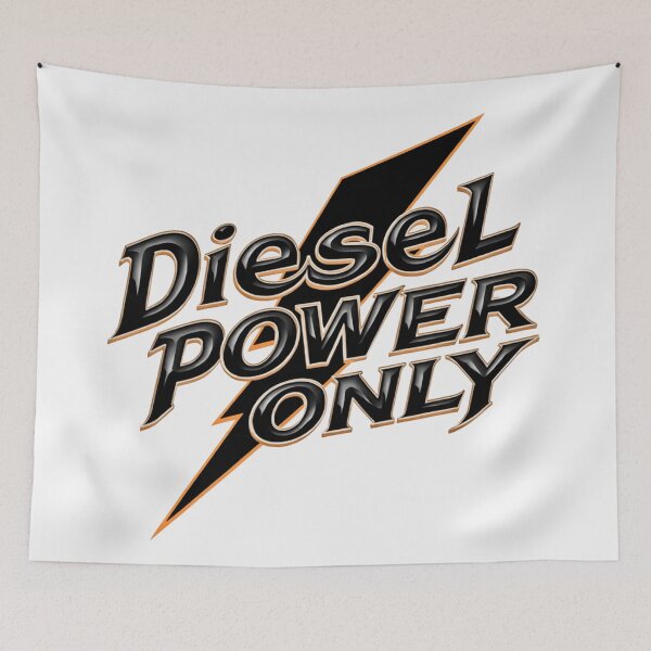 Item preview, Diesel Power Only – Bold Metallic Truck Enthusiast Tee designed and sold by rustyroofco.
