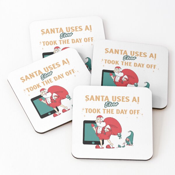 Item preview, Santa Uses AI Elves Took The Day Off designed and sold by FWAHAB.