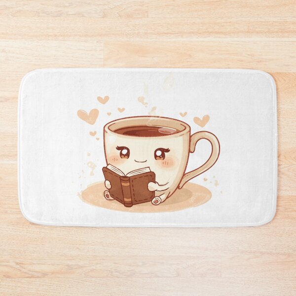 Item preview, Kawaii Coffee Cup Reading Book | Cozy Cafe Aesthetic & Bookworm Art designed and sold by SlomianyPisarz.