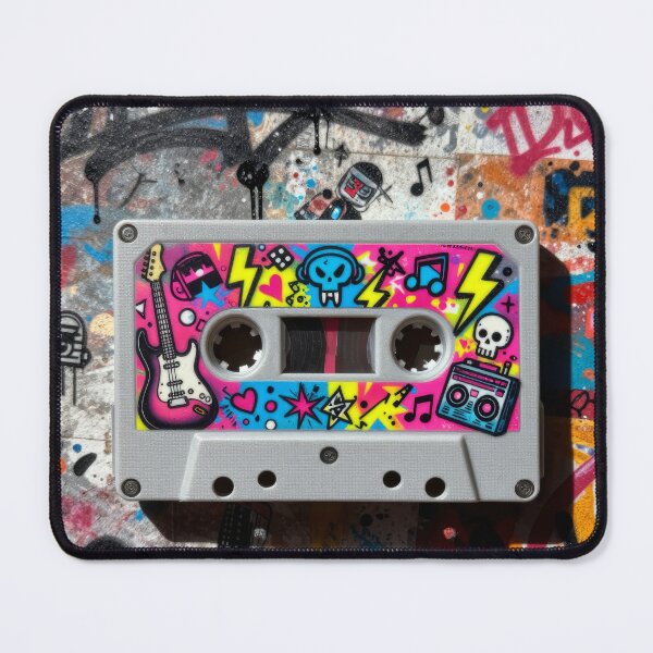 Item preview, Chart Art Cassette Tape - Raw Street Art Mixtape Art Print designed and sold by graphicsangels.