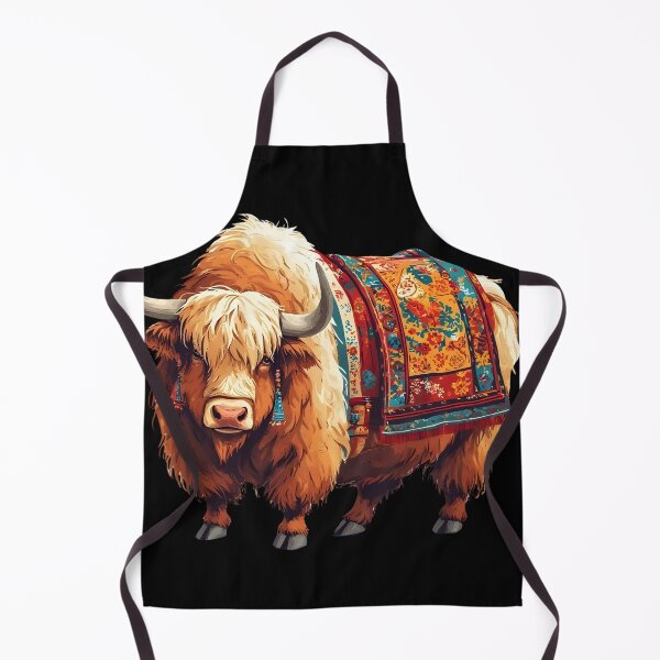 Item preview, Colorful Tibetan Yak with Traditional Blanket Illustration designed and sold by Karolina’s Cozy Creations.