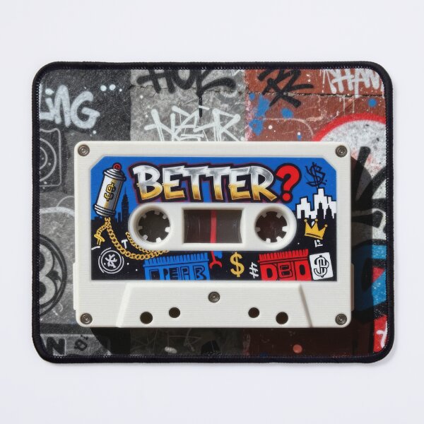 Item preview, Rap Art Cassette Tape - Raw Street Art Mixtape Art Print designed and sold by graphicsangels.