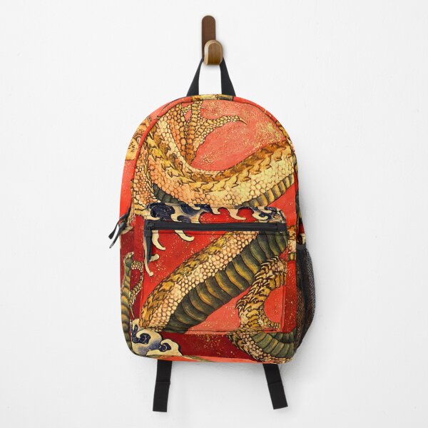 Item preview, Japanese Dragon in Red Circle - Vintage Hokusai Art designed and sold by Open Canvas.