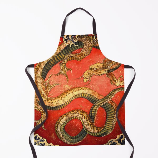 Item preview, Japanese Dragon in Red Circle - Vintage Hokusai Art designed and sold by Open Canvas.