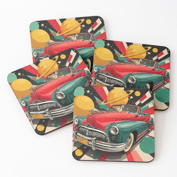 Item preview, Cosmic Cruiser: Retro Convertible Meets Galactic Dreamscape designed and sold by ForeverPrintsOK.
