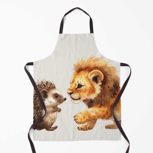 Item preview, Courage meets gentleness, hedgehog and lion designed and sold by LiskoDesign.