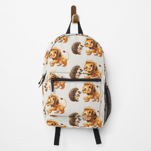 Item preview, Courage meets gentleness, hedgehog and lion designed and sold by LiskoDesign.
