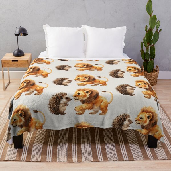 Item preview, Courage meets gentleness, hedgehog and lion designed and sold by LiskoDesign.