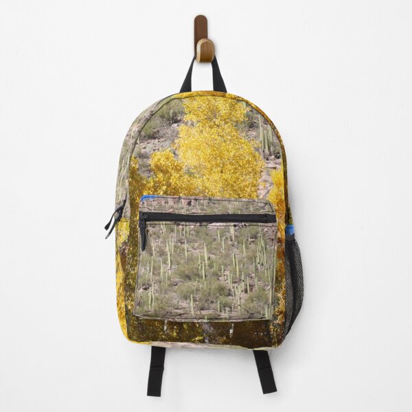Item preview, Fall Yellow Trees Saguaro Cacti designed and sold by simonjayphotos.
