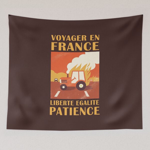 Item preview, Funny French Travel Poster Vintage Style designed and sold by AntiqueImages.