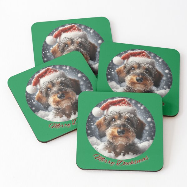 Item preview, Christmas Dachshund – a festive portrait designed and sold by SawaOne.