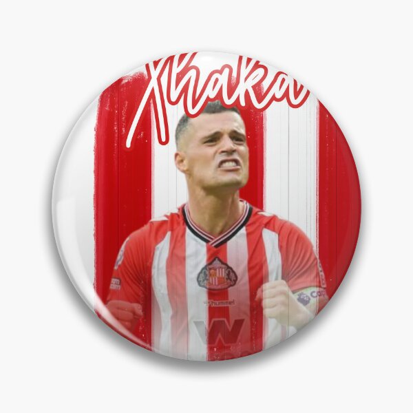 Item preview, Xhaka Sunderland Fan Art | Red & White Brush Stroke Football Design designed and sold by Pokah79.