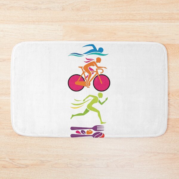 Item preview, Swim Bike Run Eat Triathlon designed and sold by LaurannaDesign.