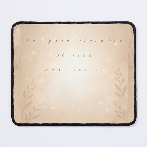 Item preview, Let Your December Be Slow and Sincere – Soft Year-End Reflection Quote Art designed and sold by BlessedStudio31.
