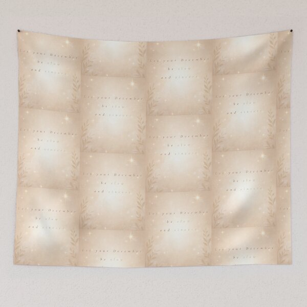 Item preview, Let Your December Be Slow and Sincere – Soft Year-End Reflection Quote Art designed and sold by BlessedStudio31.