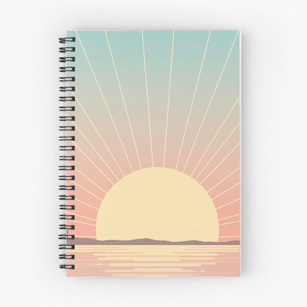 Item preview, Minimalist Retro Sunrise Over Water – Vintage Landscape Illustration designed and sold by Articooler.