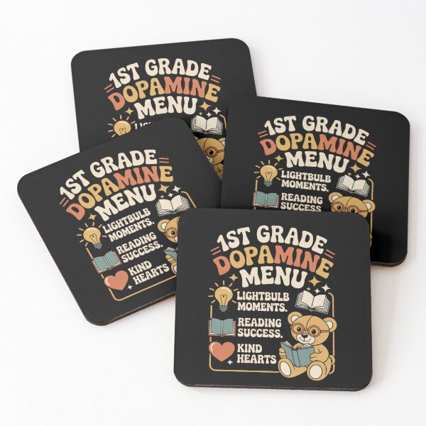 Item preview, 1st Grade Dopamine Menu First Grade Reading Teacher Retro designed and sold by ViralVector.