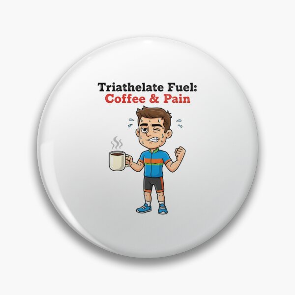 Item preview, Triathlete Fuel Coffee and Pain Funny Sports Illustration designed and sold by LaurannaDesign.