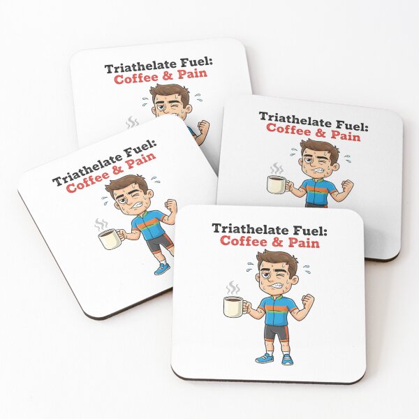 Item preview, Triathlete Fuel Coffee and Pain Funny Sports Illustration designed and sold by LaurannaDesign.