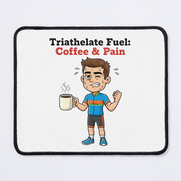 Item preview, Triathlete Fuel Coffee and Pain Funny Sports Illustration designed and sold by LaurannaDesign.