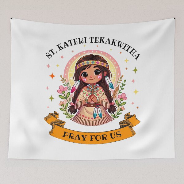 Item preview, St. Kateri Tekakwitha Catholic Saint Pray for Us for Kids designed and sold by NUMAcreations.