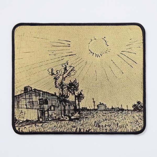 Item preview, Vincent Van Gogh - Field With Houses Under A Sky With Sun Disk designed and sold by st1art.
