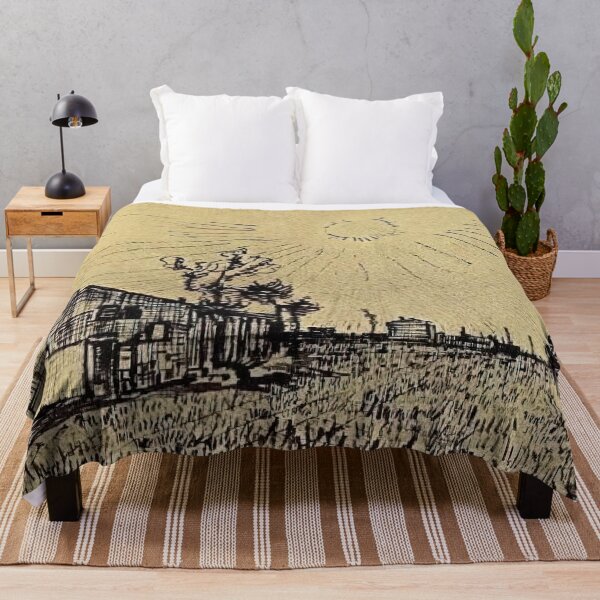 Item preview, Vincent Van Gogh - Field With Houses Under A Sky With Sun Disk designed and sold by st1art.