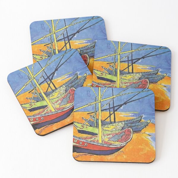 Item preview, Vincent Van Gogh - Fishing Boats On The Beach At Saintes-maries-de-la-mer designed and sold by st1art.
