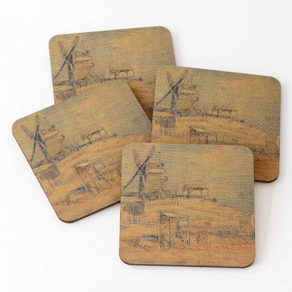 Item preview, Vincent Van Gogh - Gardens On Montmartre And The Blute-fin Windmill designed and sold by st1art.