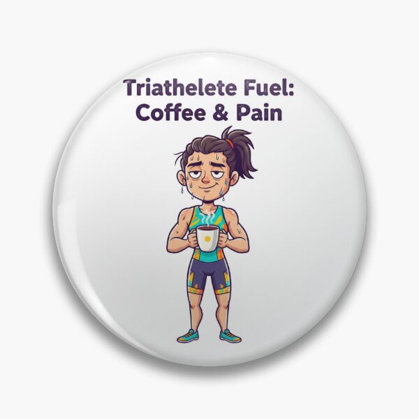 Item preview, Triathlete Fuel Coffee and Pain Funny Sports Illustration designed and sold by LaurannaDesign.