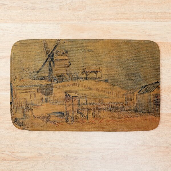 Item preview, Vincent Van Gogh - Gardens On Montmartre And The Blute-fin Windmill designed and sold by st1art.