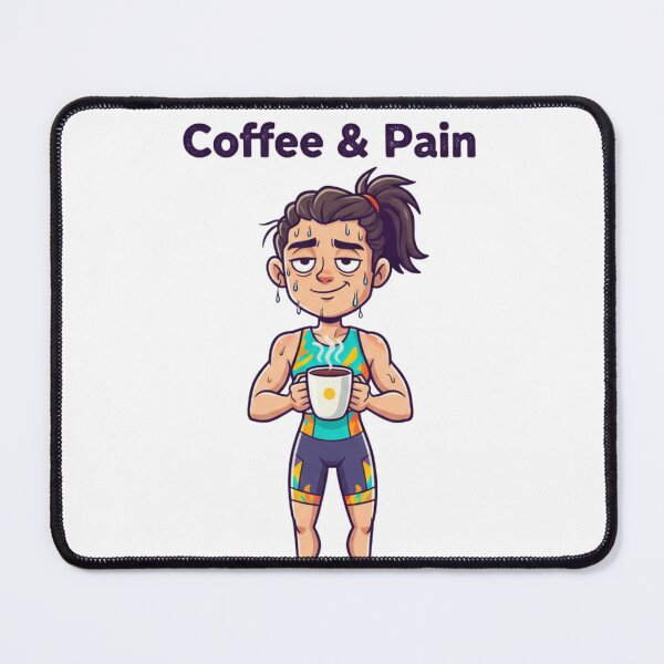 Item preview, Triathlete Fuel Coffee and Pain Funny Sports Illustration designed and sold by LaurannaDesign.