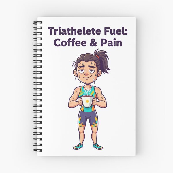 Item preview, Triathlete Fuel Coffee and Pain Funny Sports Illustration designed and sold by LaurannaDesign.