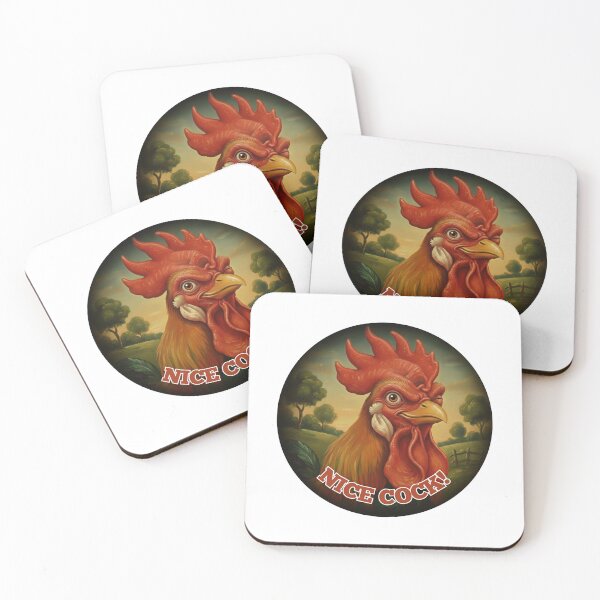 Item preview, Nice Cock! – Cheeky Rooster Pun Illustration designed and sold by Smashed-Ferret.