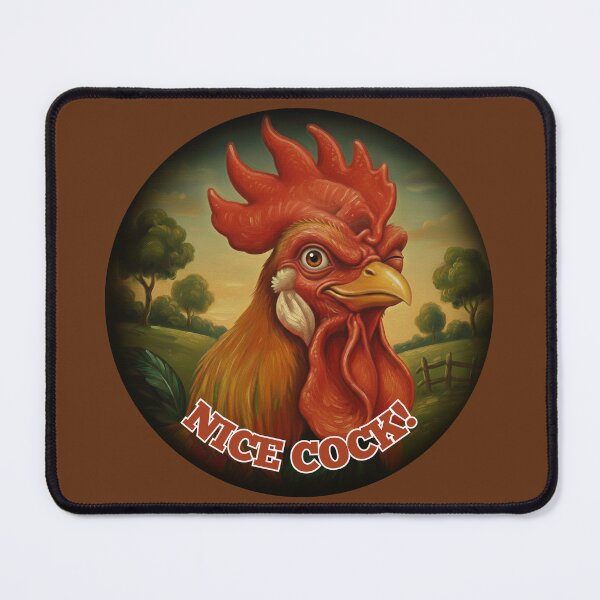 Item preview, Nice Cock! – Cheeky Rooster Pun Illustration designed and sold by Smashed-Ferret.