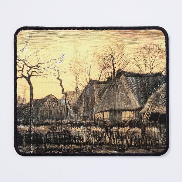 Item preview, Vincent Van Gogh - Houses With Thatched Roofs designed and sold by st1art.
