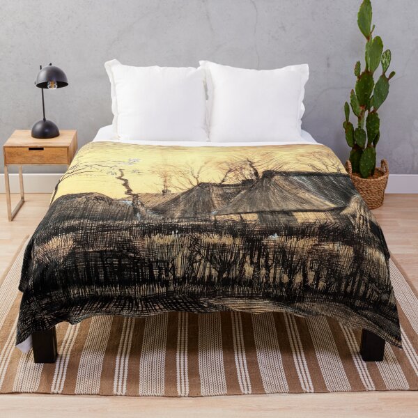 Item preview, Vincent Van Gogh - Houses With Thatched Roofs designed and sold by st1art.