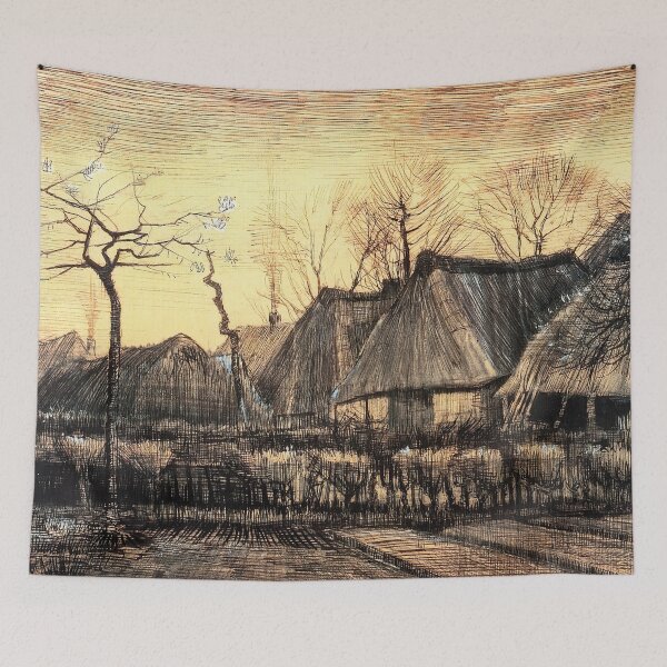 Item preview, Vincent Van Gogh - Houses With Thatched Roofs designed and sold by st1art.