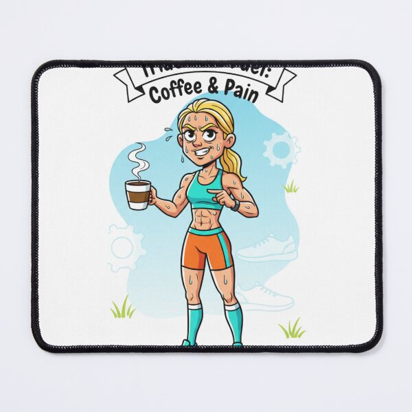 Item preview, Triathlete Fuel Coffee and Pain Funny Sports Illustration designed and sold by LaurannaDesign.