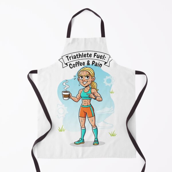 Item preview, Triathlete Fuel Coffee and Pain Funny Sports Illustration designed and sold by LaurannaDesign.