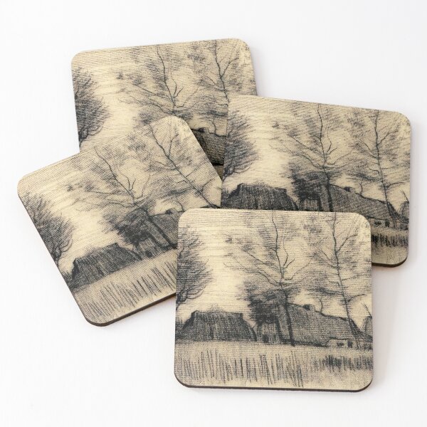 Item preview, Vincent Van Gogh - Landscape With Cottages And A Mill designed and sold by st1art.